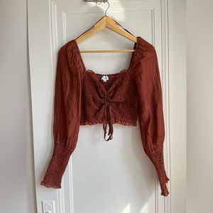 Le Lis long sleeve crop top